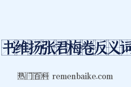 书维扬张君梅卷反义词是什么意思的图片